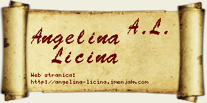 Angelina Ličina vizit kartica